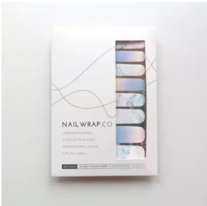 Marble Nail Art Sticker is 100% Nail Polish Wraps. Fuss-Free and easy to put on