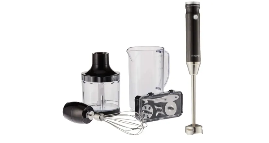 Mayer Hand Blender MMHB109 is the best immersion blender overall, Stainless steel blending stick · Step-less speeds rotary switch control · Power button switch with Blue LED light · Slim body design for comfortable, Best hand blender 2021 2022 – review