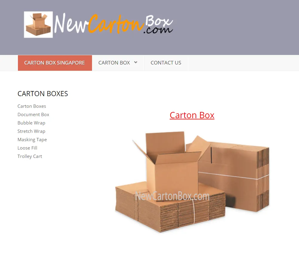 New Carton Box is a place to get Big & Small Carton Boxes For Sale in Singapore, Carton Box Supplier Singapore, buy Packing Boxes from Manufacturer, Where to Find the Best Moving Boxes in Singapore