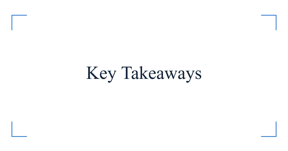 Key Takeaways