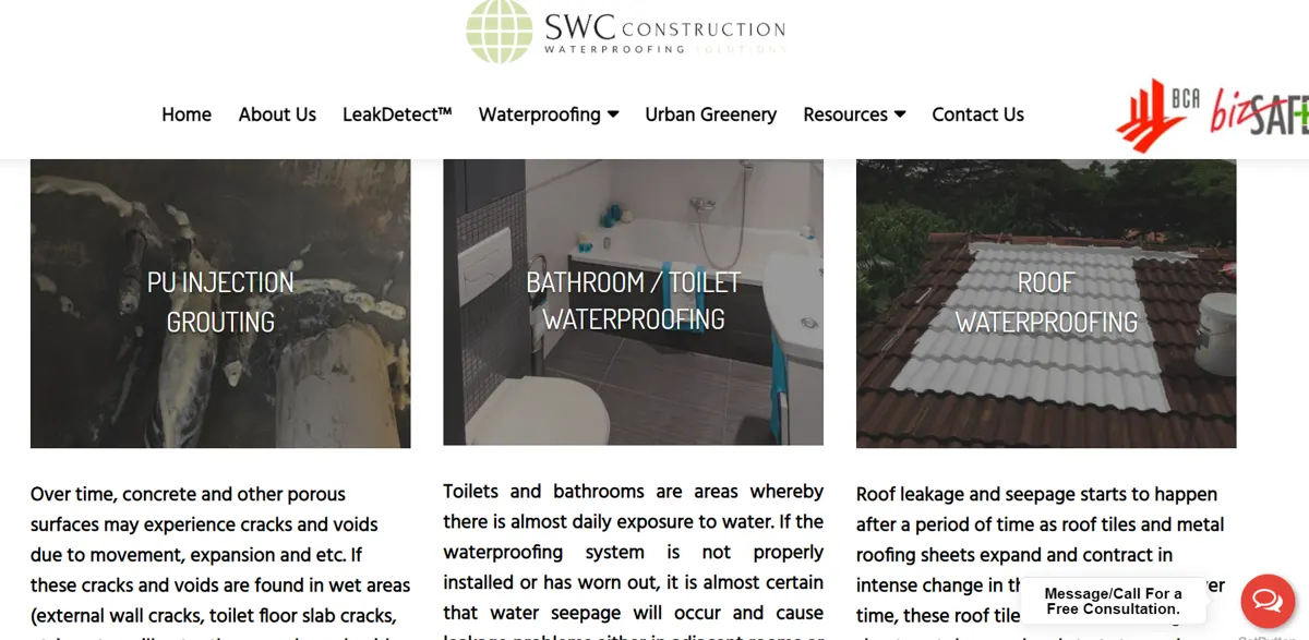 SWC Construction Waterproofing Singapore is 10 Best Waterproofing Contractors in Singapore, Waterproofing Company In Singapore With Prices, best Waterproofing Contractor Singapore, Waterproofing Contractor Singapore Specialist, top and leading specialist waterproofing contractor in Singapore,