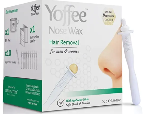The Original Yoffee Nose Wax Kit is a Best Sellers in Hair Removal Waxing Products, best hair removal wax for Ingrown Hairs, Nasal Hair Removal with Natural Beeswax, Yoffee Nose Wax instructions
